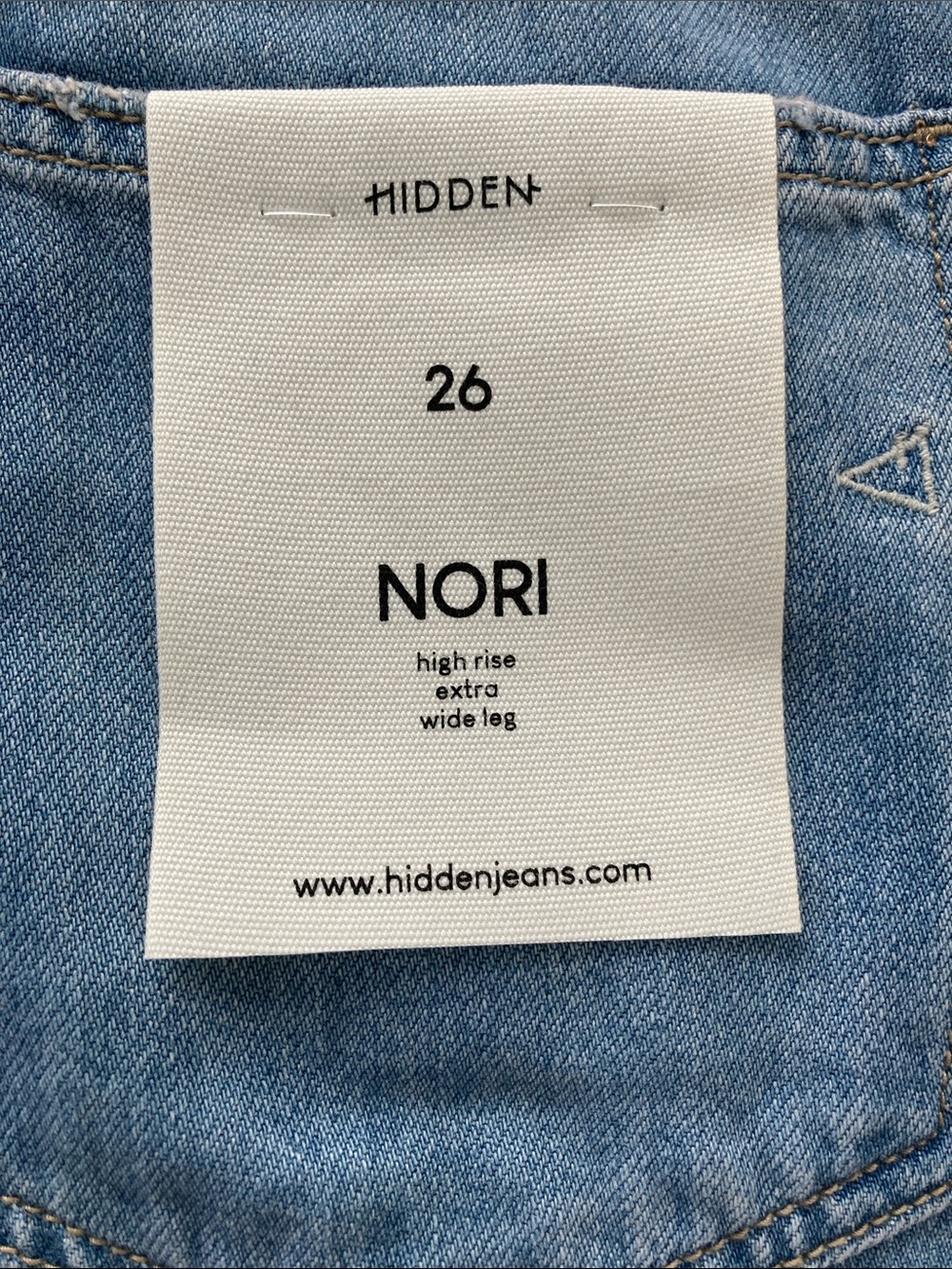 NEW Hidden Jeans Nori High Rise Extra Wide Leg, Size 26 - Picture 6 of 13